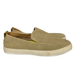 Moretti Navajo Suede Moc Toe Espadrilles Mens Size 13 D Tan Loafer Slip On